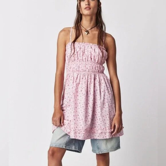 038 Free People Floral Gabby Mini Dress NWT Sizes Medium & Large - Picture 3 of 8